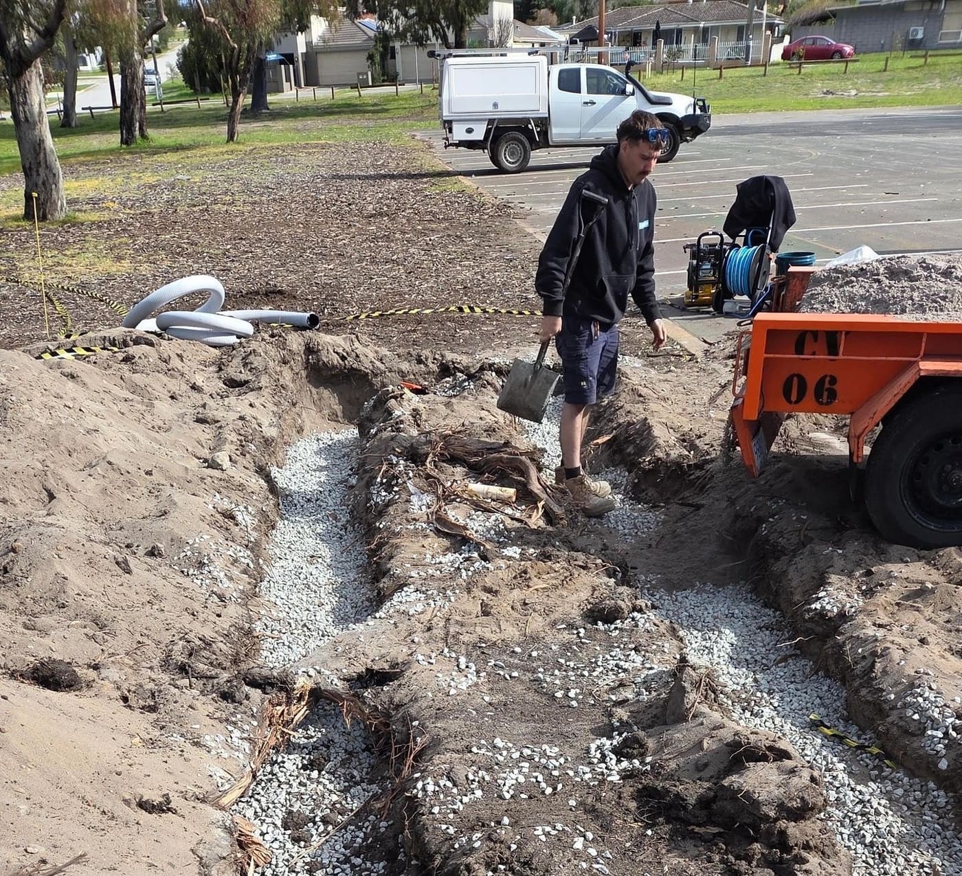 System Plumbing and Gas work on a Perth site