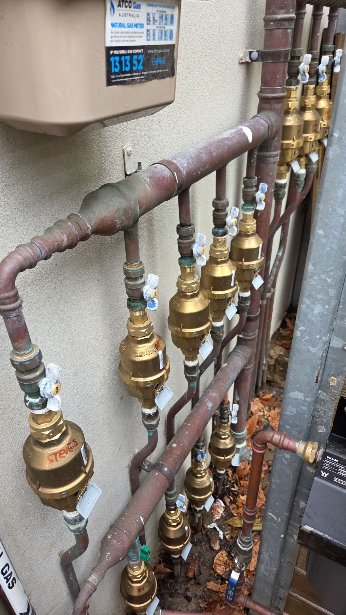 Meter assemblies & copper pipework